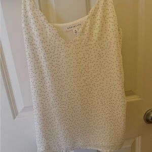 Socialite Cream Polka Dot V-Neck Top